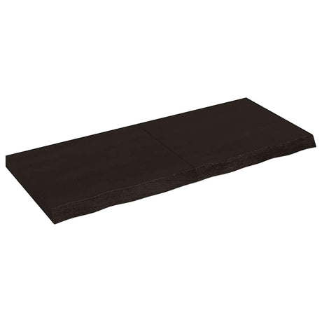 Vidaxx Waschtischplatte 120x50x (2-6) cm behandeltes Massivholz dunkelbraun