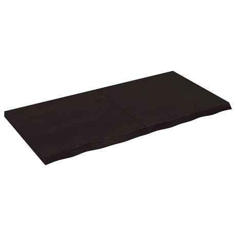 Vidaxx Waschtischplatte 120x60x (2-4) cm behandeltes Massivholz dunkelbraun