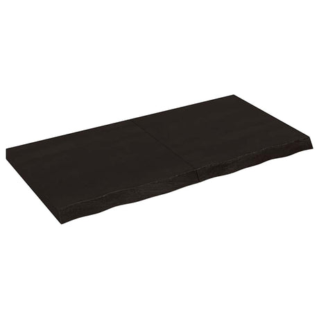 Vidaxx Waschtischplatte 120x60x (2-6) cm behandeltes Massivholz dunkelbraun