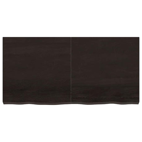 Vidaxx Waschtischplatte 120x60x (2-6) cm behandeltes Massivholz dunkelbraun