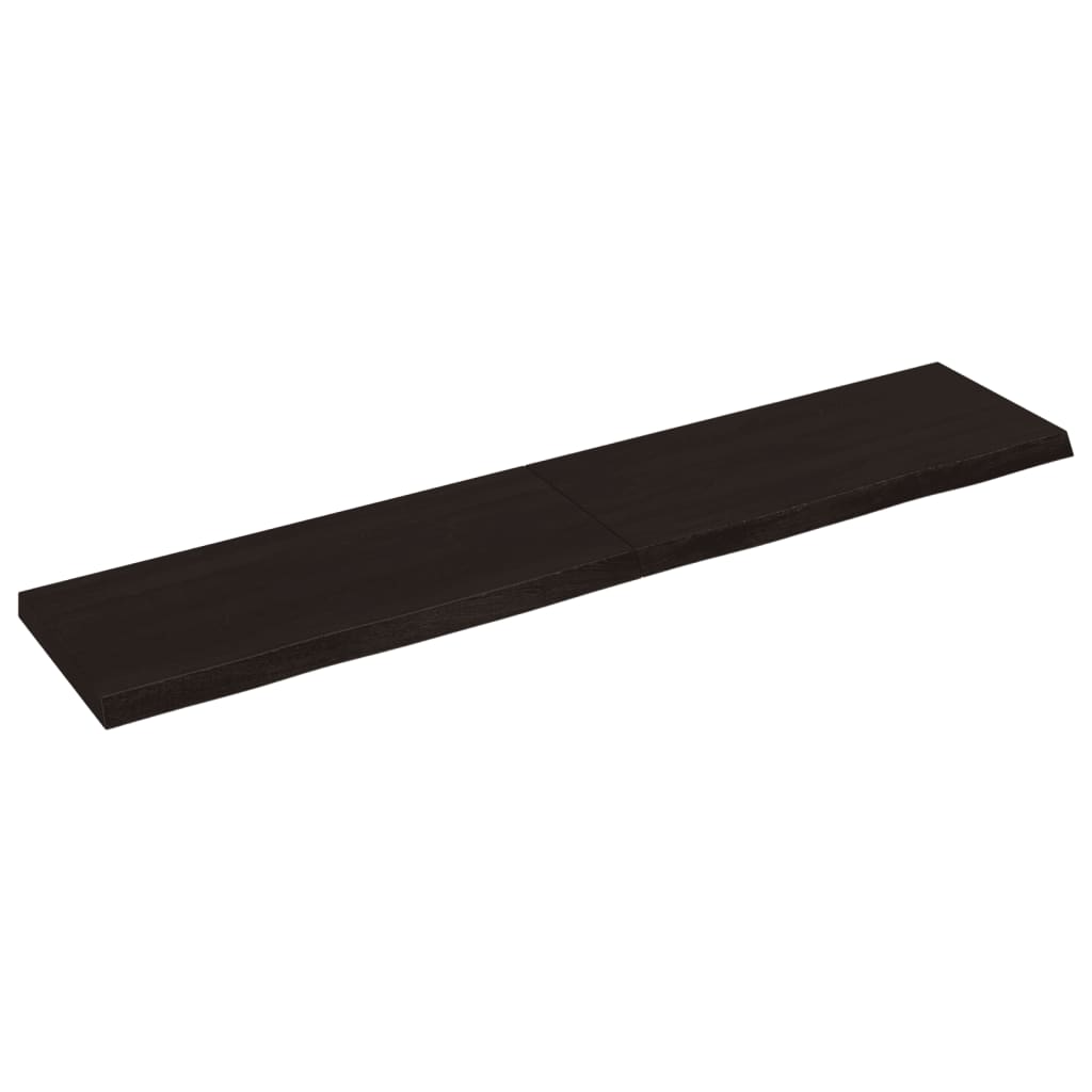 Vidaxx Waschtischplatte 140x30x (2-4) cm behandeltes Massivholz dunkelbraun