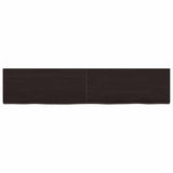 Vidaxx Waschtischplatte 140x30x (2-4) cm behandeltes Massivholz dunkelbraun