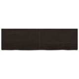 Vidaxx Waschtischplatte 140x40x (2-4) cm behandeltes Massivholz dunkelbraun