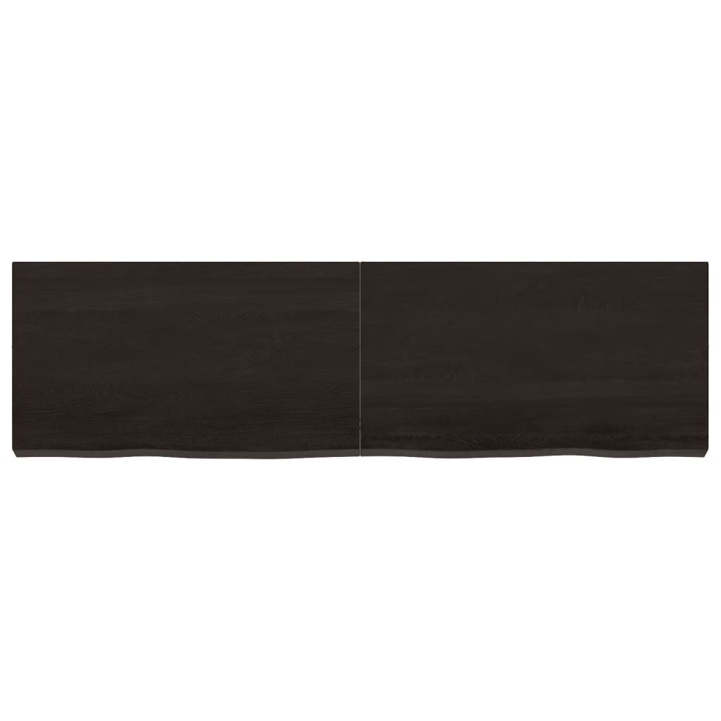 Vidaxx Waschtischplatte 140x40x (2-6) cm behandeltes Massivholz dunkelbraun