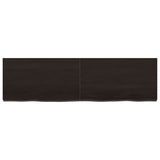 Vidaxx Waschtischplatte 140x40x (2-6) cm behandeltes Massivholz dunkelbraun