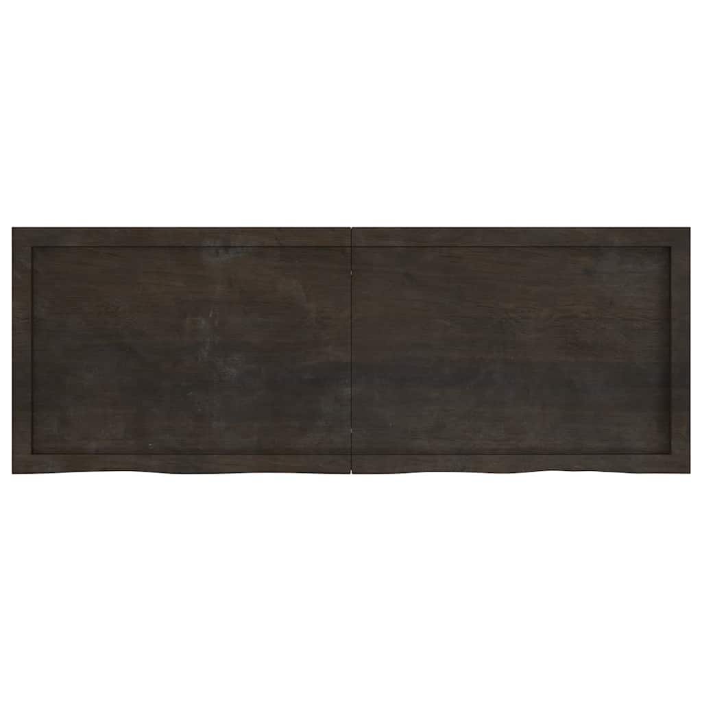 Vidaxx Waschtischplatte 140x50x (2-4) cm behandeltes Massivholz dunkelbraun