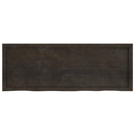 Vidaxx Waschtischplatte 140x50x (2-4) cm behandeltes Massivholz dunkelbraun