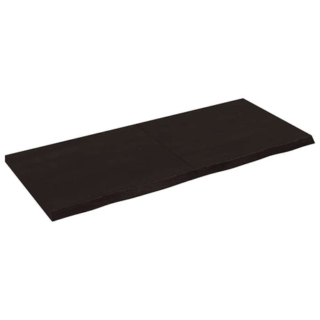 Vidaxx Waschtischplatte 140x60x (2-4) cm behandeltes Massivholz dunkelbraun