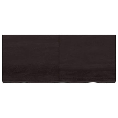 Vidaxx Waschtischplatte 140x60x (2-4) cm behandeltes Massivholz dunkelbraun