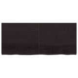 Vidaxx Waschtischplatte 140x60x (2-4) cm behandeltes Massivholz dunkelbraun
