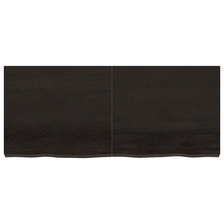 Vidaxx Waschtischplatte 140x60x (2-6) cm behandeltes Massivholz dunkelbraun