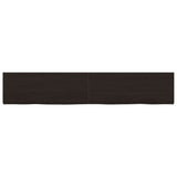 Vidaxx Waschtischplatte 160x30x (2-4) cm behandeltes Massivholz dunkelbraun