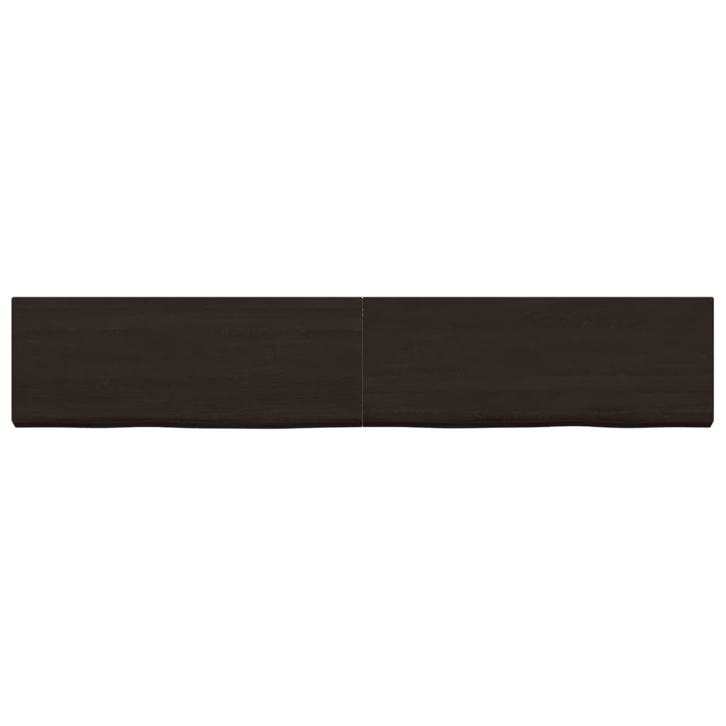 Vidaxx Waschtischplatte 160x30x (2-6) cm behandeltes Massivholz dunkelbraun