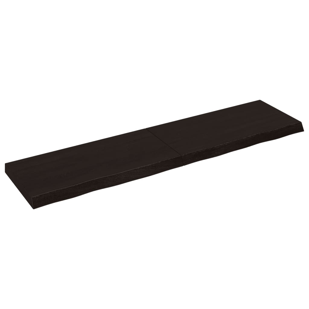 Vidaxx Waschtischplatte 160x40x (2-6) cm behandeltes Massivholz dunkelbraun