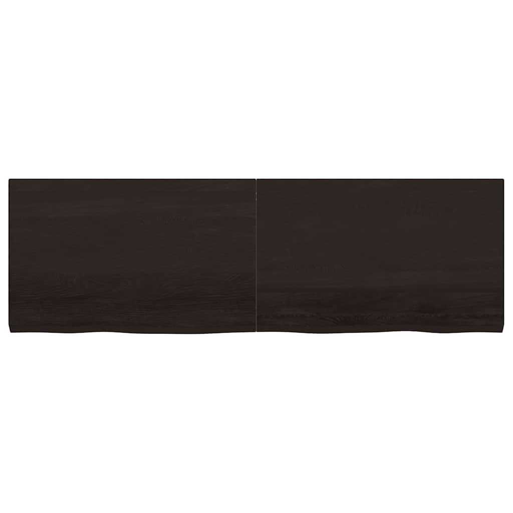 Vidaxx Waschtischplatte 160x50x (2-4) cm behandeltes Massivholz dunkelbraun