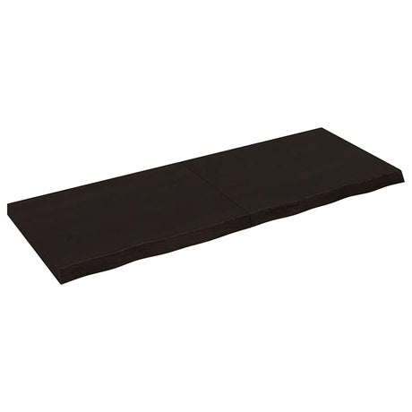 Vidaxx Waschtischplatte 160x60x (2-6) cm behandeltes Massivholz dunkelbraun