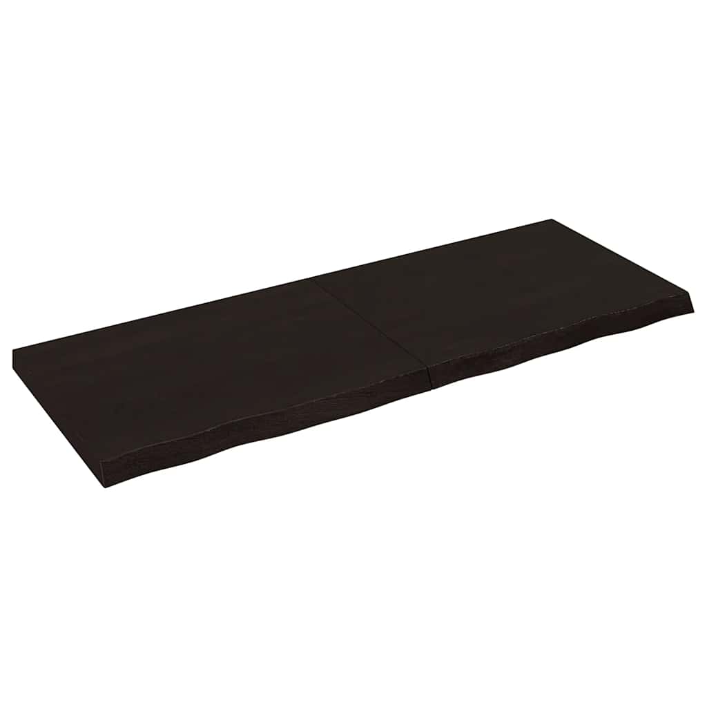 Vidaxx Waschtischplatte 160x60x (2-6) cm behandeltes Massivholz dunkelbraun