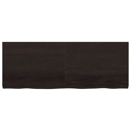 Vidaxx Waschtischplatte 160x60x (2-6) cm behandeltes Massivholz dunkelbraun