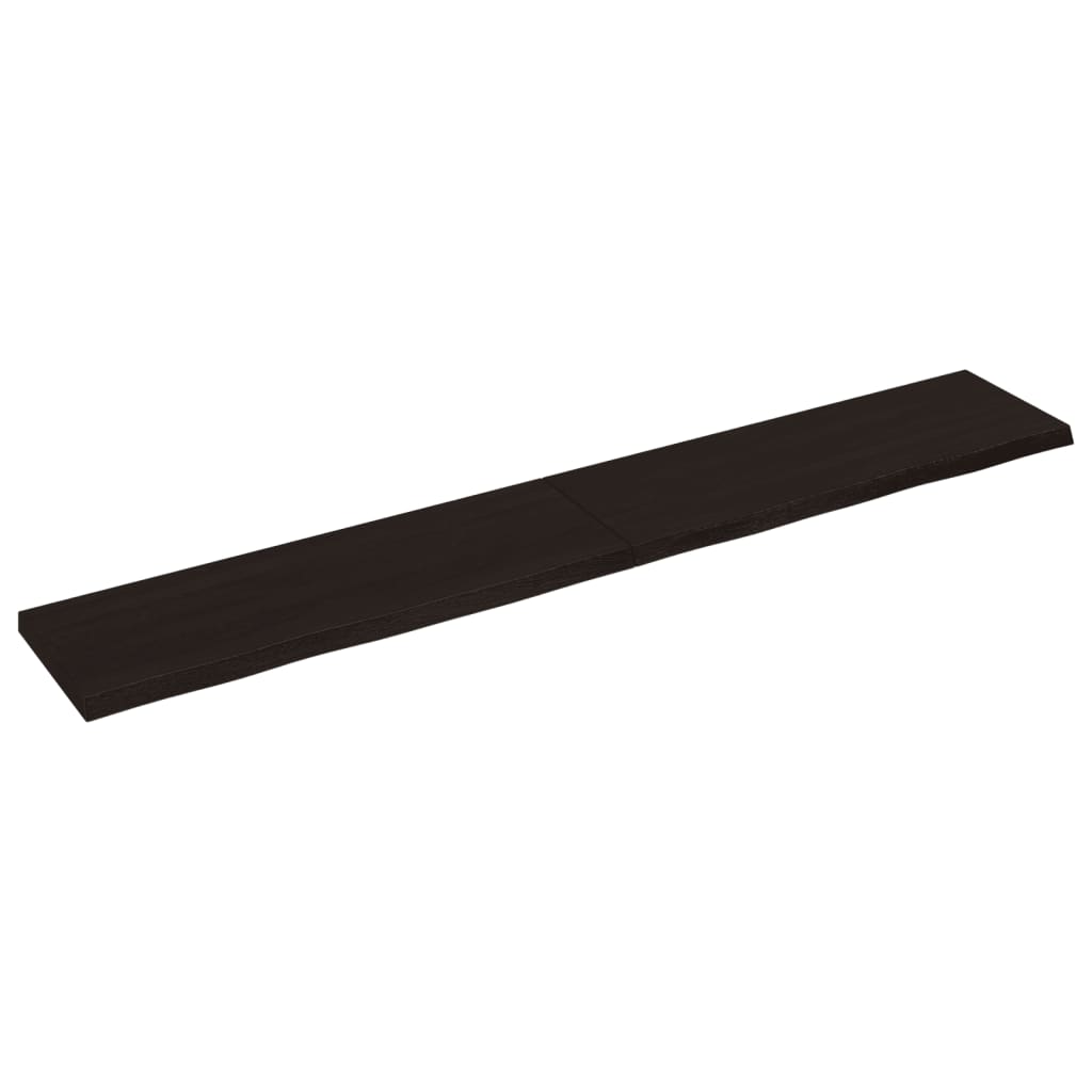 Vidaxx Waschtischplatte 180x30x (2-4) cm behandeltes Massivholz dunkelbraun
