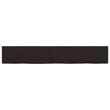 Vidaxx Waschtischplatte 180x30x (2-6) cm behandeltes Massivholz dunkelbraun