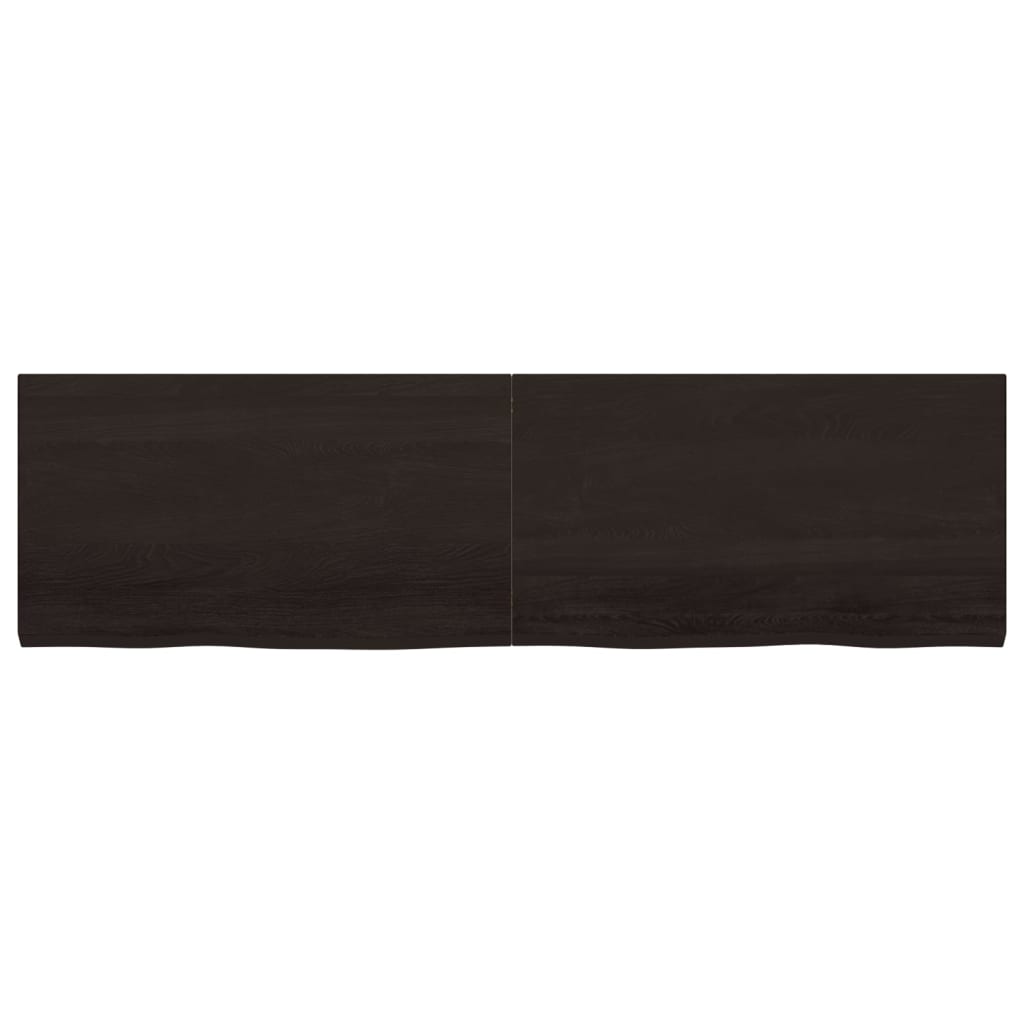 Vidaxx Waschtischplatte 180x50x (2-4) cm behandeltes Massivholz dunkelbraun