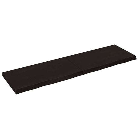 Vidaxx Waschtischplatte 180x50x (2-6) cm behandeltes Massivholz dunkelbraun