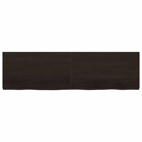 Vidaxx Waschtischplatte 180x50x (2-6) cm behandeltes Massivholz dunkelbraun