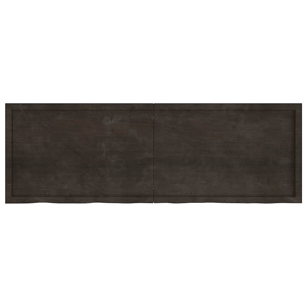 Vidaxx Waschtischplatte 180x60x (2-4) cm behandeltes Massivholz dunkelbraun