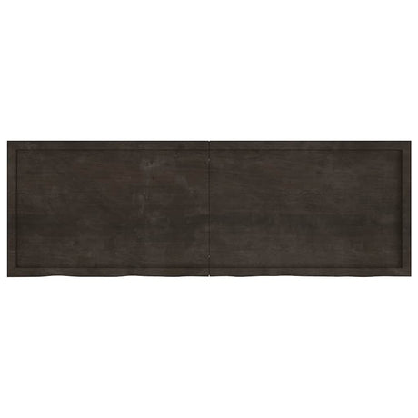 Vidaxx Waschtischplatte 180x60x (2-4) cm behandeltes Massivholz dunkelbraun