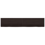 Vidaxx Waschtischplatte 200x40x (2-4) cm behandeltes Massivholz dunkelbraun