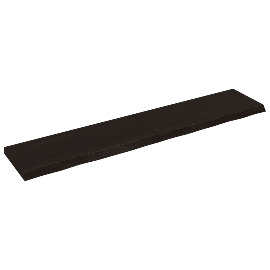 Vidaxx Waschtischplatte 200x40x (2-6) cm behandeltes Massivholz dunkelbraun