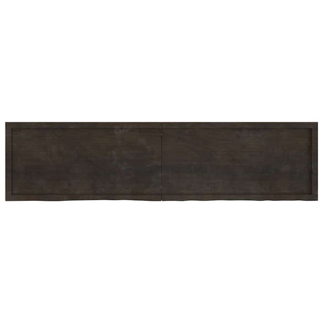 Vidaxx Waschtischplatte 200x50x (2-4) cm behandeltes Massivholz dunkelbraun