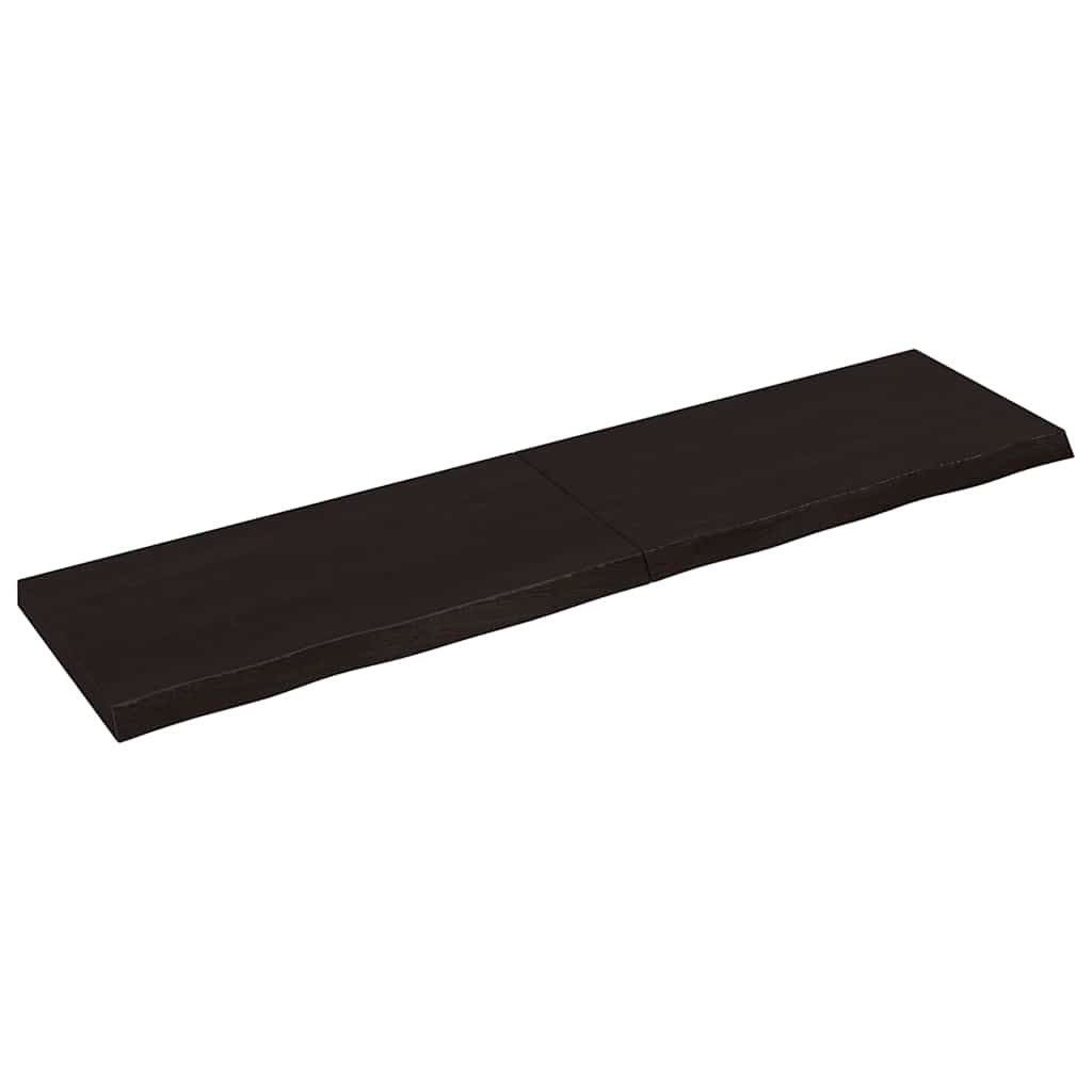 Vidaxx Waschtischplatte 200x50x (2-6) cm behandeltes Massivholz dunkelbraun