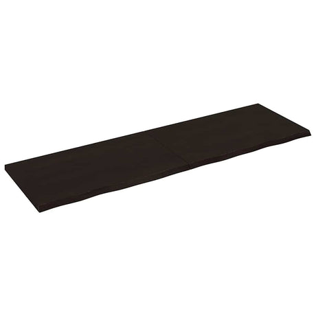 Vidaxx Waschtischplatte 200x60x (2-4) cm behandeltes Massivholz dunkelbraun