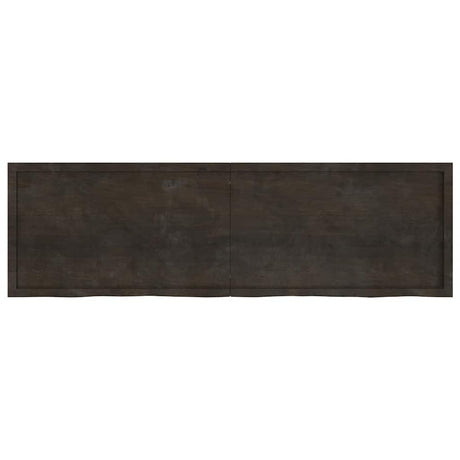 Vidaxx Waschtischplatte 200x60x (2-4) cm behandeltes Massivholz dunkelbraun