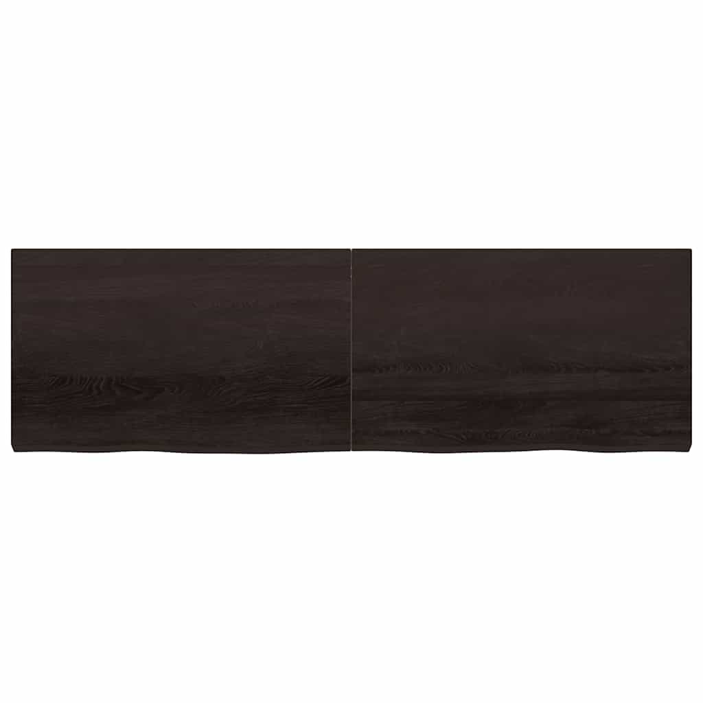 Vidaxx Waschtischplatte 200x60x (2-6) cm behandeltes Massivholz dunkelbraun