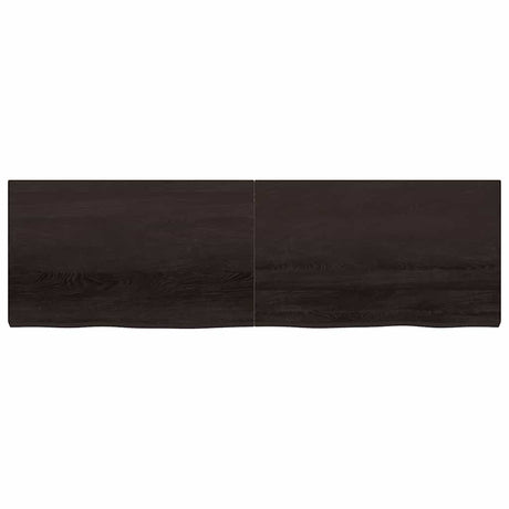 Vidaxx Waschtischplatte 200x60x (2-6) cm behandeltes Massivholz dunkelbraun