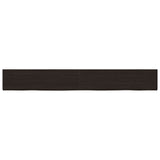 VidaXL Waschtischplatte 220x30x (2-4) cm, behandeltes Massivholz dunkelbraun