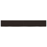 Vidaxx Waschtischplatte 220x30x (2-6) cm behandeltes Massivholz dunkelbraun