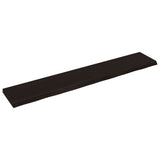 Vidaxx Waschtischplatte 220x40x (2-6) cm behandeltes Massivholz dunkelbraun