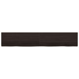Vidaxx Waschtischplatte 220x40x (2-6) cm behandeltes Massivholz dunkelbraun