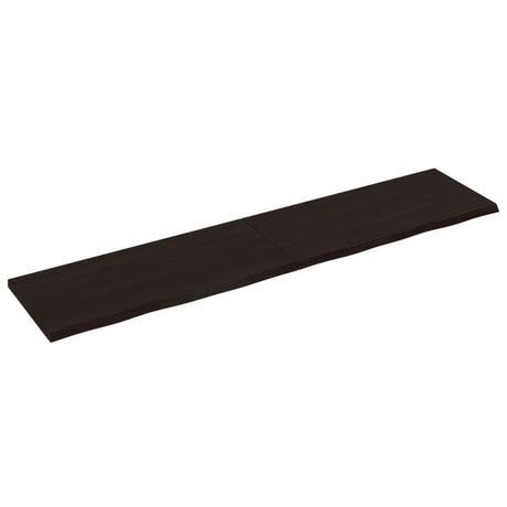 Vidaxx Waschtischplatte 220x50x (2-4) cm behandeltes Massivholz dunkelbraun