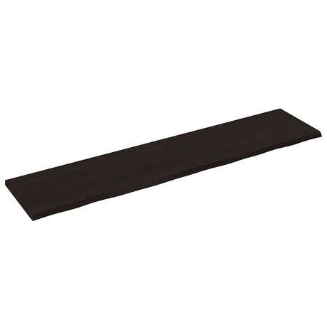 Vidaxx Waschtischplatte 220x50x (2-4) cm behandeltes Massivholz dunkelbraun