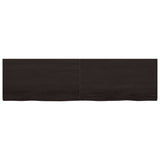 Vidaxx Waschtischplatte 220x60x (2-4) cm behandeltes Massivholz dunkelbraun