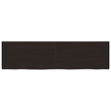 Vidaxx Waschtischplatte 220x60x (2-6) cm behandeltes Massivholz dunkelbraun