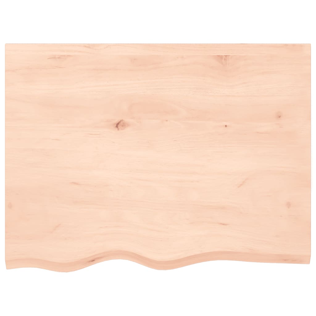 Vidaxl tafelblad 80x60x2 cm onbehandeld massief eikenhout