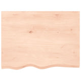 Vidaxl tafelblad 80x60x2 cm onbehandeld massief eikenhout