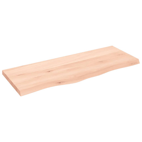 Vidaxl tafelblad 100x40x(2-4) cm onbehandeld massief eikenhout