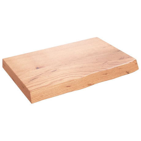Vidaxl tafelblad 60x40x(2-6) cm behandeld massief eikenhout lichtbruin