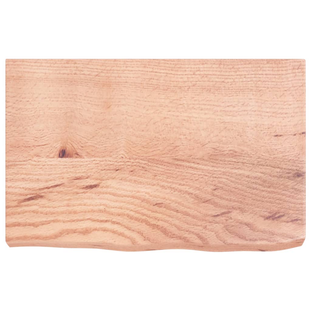 Vidaxl tafelblad 60x40x(2-6) cm behandeld massief eikenhout lichtbruin